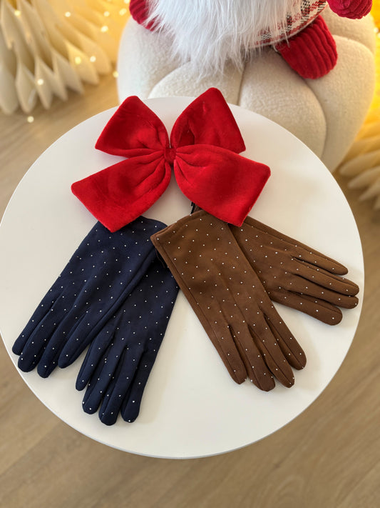 Gants strass Violetta