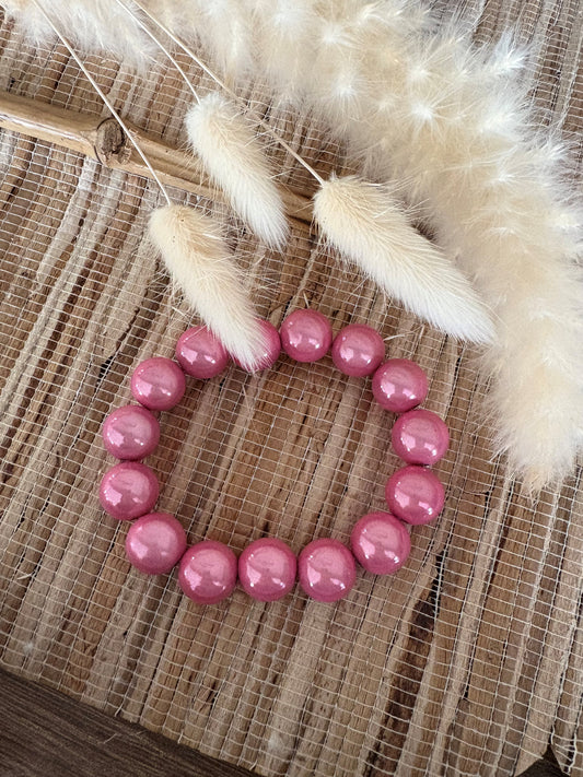 Bracelet Boules rose